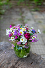 Beautiful bouquet of summer wild flowers