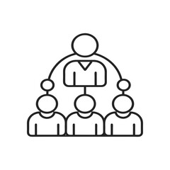 Flat Line Meeting Vector Icons – Corporate Meeting, Video Call, Presentation, Group Discussion Symbols