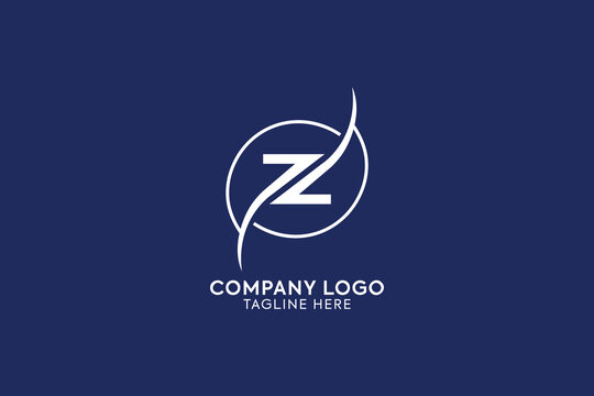 letter Z forming circle in a wave shape, latter z wave iconic business corporate logo, lette z 
