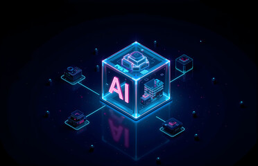AI Tech Cube Concept