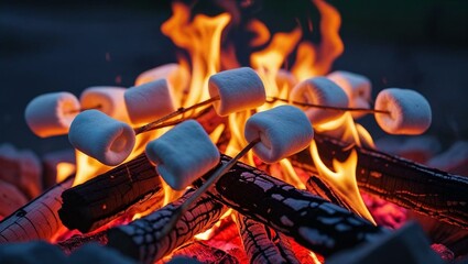 Marshmallow in the fire