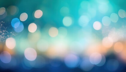 dreamy blue and peach bokeh light background with soft blur effect for web design, branding, or print media requiring a calming and elegant visual texture

