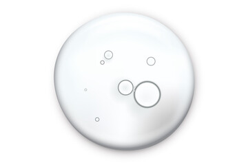 Transparent cosmetic beauty products drops and smears isolated on white background realistic vector illustration