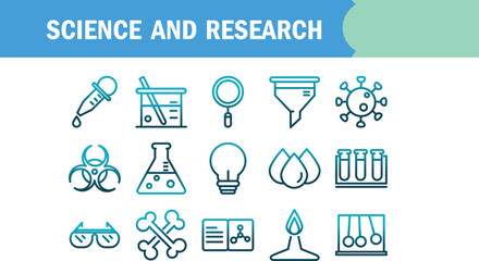 Science and Research A Comprehensive Icon Set for Educational and Scientific Purposes - 587.eps