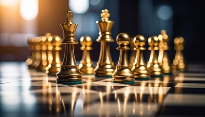 chess pieces on black background