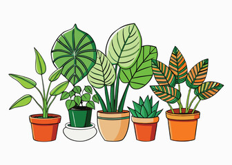 Obraz premium A small, isolated potted houseplant with green foliage and a delicate flower, symbolizing growth and life