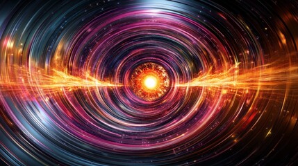 Futuristic Technology Concept Showcasing Vibrant Energy and Innovation in Scientific Inventions