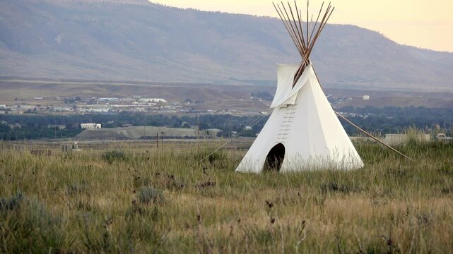 Tipi dwelling typical of the Lakota tribe.