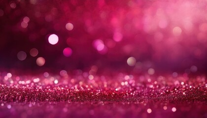 sparkling magenta glitter background with soft bokeh lights and shimmering texture, ideal for festive branding, web design, holiday card, or luxury print

