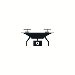 Drone icon template in black flat design Vector