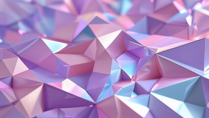Obraz premium 煌めくプリズムの幾何学空間：パステルカラーで彩る未来感デザイン