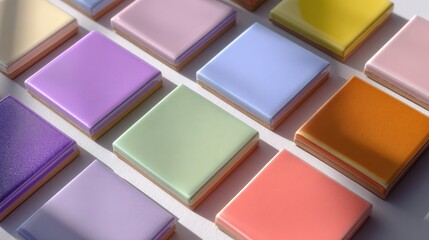 Pastel Colored Tiles: A Stunning Display of Soft Hues