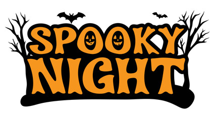 Spooky Night Halloween Typography