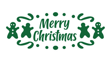 Merry christmas typography text vector illustration