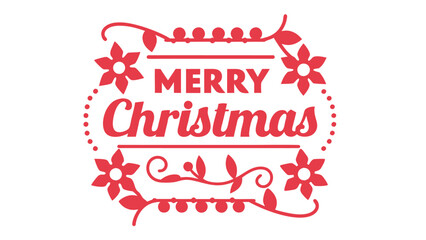 Merry christmas typography text vector illustration