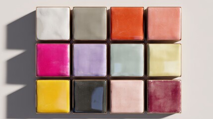 Vibrant Color Block Tiles: A Modern Art Display