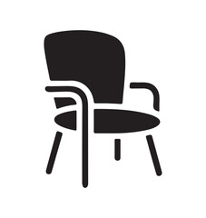 Black office chair icon