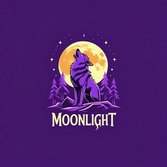 vector illustration of a moon and stars