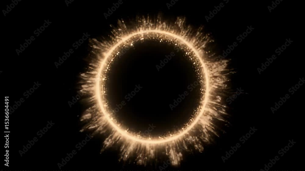 Poster glowing circular light burst abstract background perfect for motion graphics and visual effects