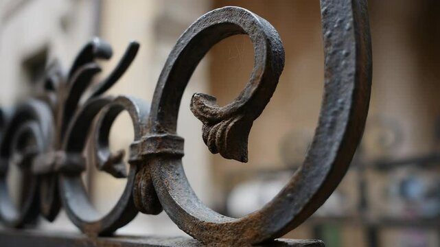 Ornate Metal Fence Detail