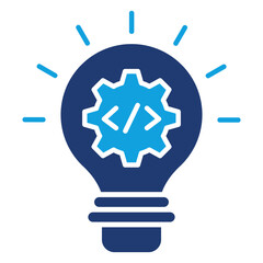 Smart Solution Flat Blue Icon