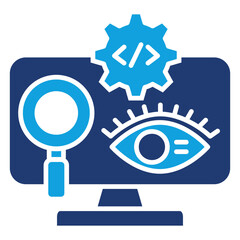 Observability Flat Blue Icon
