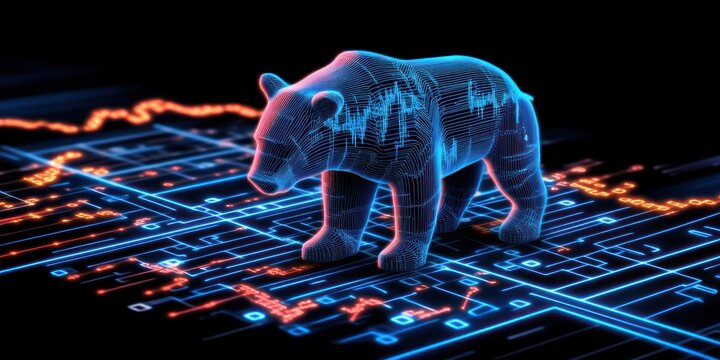 Digital Bear Market Stock Market Decline Trend
