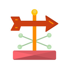 Wind Vane Vector Icon