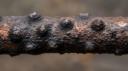 Fototapeta premium Extreme Closeup of Dark Brown Bark with Bumps and Texture