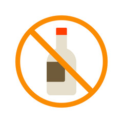 No Alcohol Vector Icon