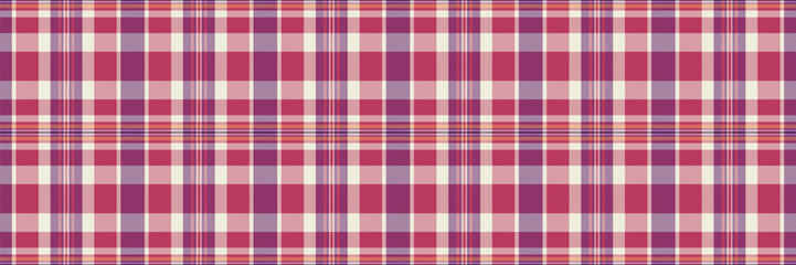 Elegant red, pink, and cream plaid pattern.  Perfect for textile design, fashion, home decor, and website backgrounds. This seamless texture evokes a sense of warmth and sophistication.