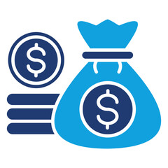 Money Flat Blue Icon