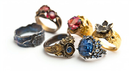 Handcrafted Artisanal Rings with Precision and Care on white background.PNG