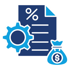 Debt Management Flat Blue Icon