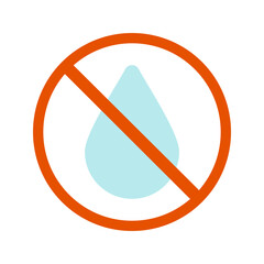No Water Vector Icon