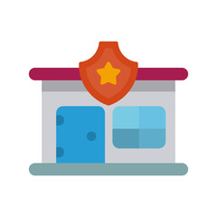 Police Station Vector Icon