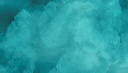 Turquoise Blue Smoke Cloud Background