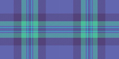Vibrant teal and purple plaid pattern. Perfect for textile design, website backgrounds, or fashion projects. This seamless texture evokes a sense of modern style and traditional craftsmanship.
