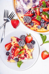 Baked yogurt healthy sweet morning dessert
