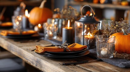 Spooky Elegance: Halloween Table Setting