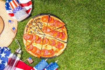 4th july party holiday usa patriotic pizza