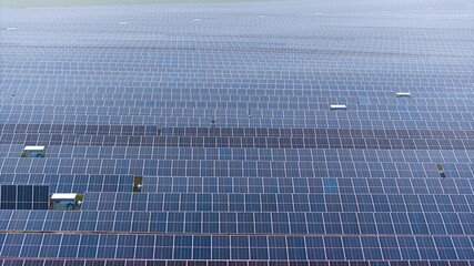 A photo of a large, modern photovoltaic farm.