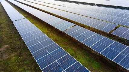 A photo of a large, modern photovoltaic farm.