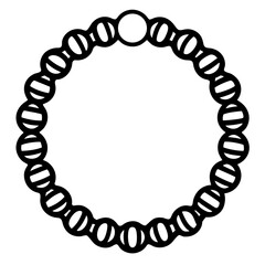 Ethnic Craft Bracelet Icon Vector