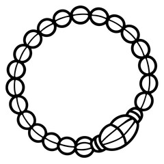 Ethnic Craft Bracelet Icon Vector