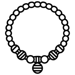 Ethnic Craft Bracelet Icon Vector