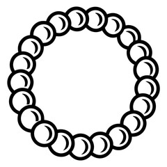 Ethnic Craft Bracelet Icon Vector