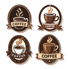 Obraz premium set of coffee cup logo vector design