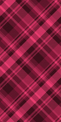 Abstract diagonal plaid pattern in shades of deep pink and maroon.  Perfect for textile designs, backgrounds, or fashionrelated projects.