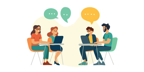 team of office workers